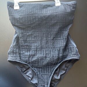 Anne Cole black strapless swimsuit